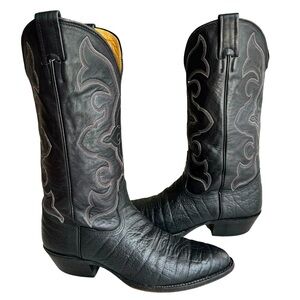 NOCONA Cowboy Western Boots Black Leather Mens